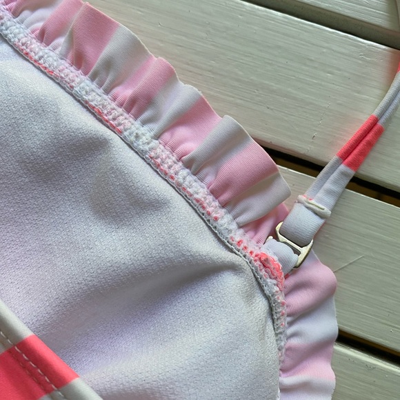 Pink and white striped two-piece Cabana swimsuit - Picture 4 of 8